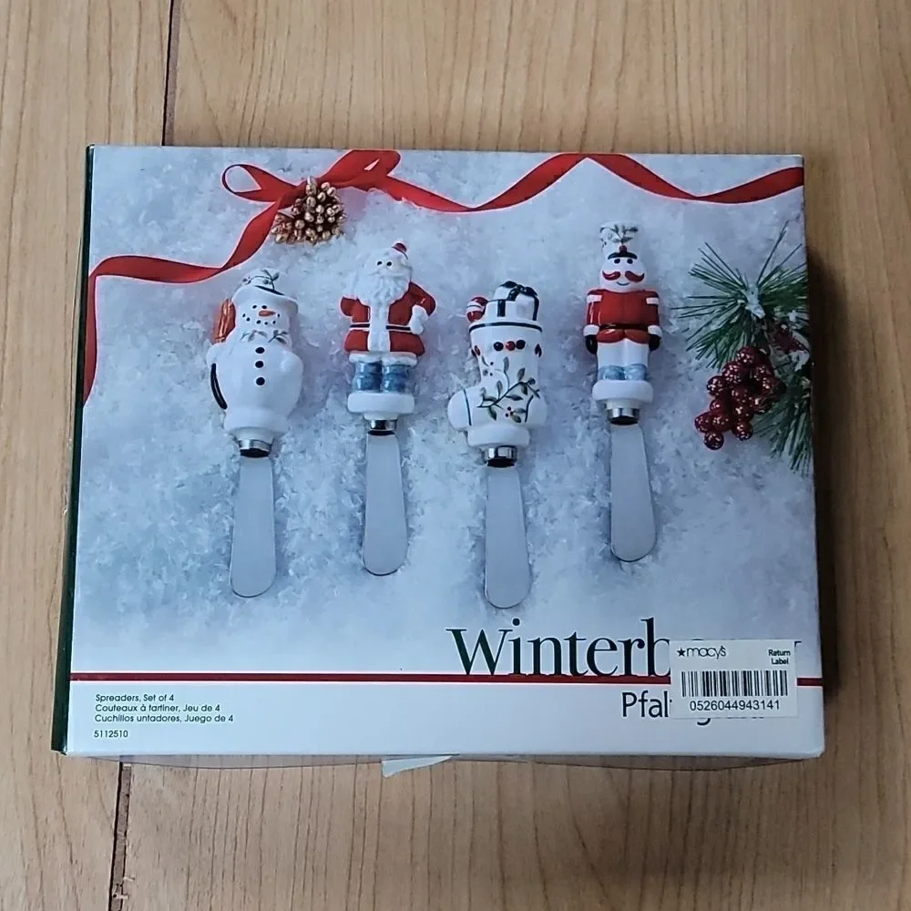 *HOST PICK* PFALTZGRAFF WINTERBERRY 4 PIECE HOLIDAY SPREADER SET - NEW!
